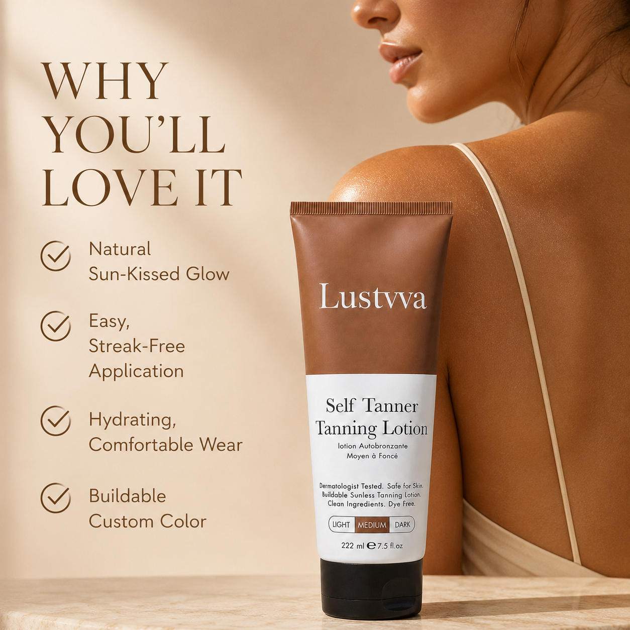 Lustvva™ Hydrating Self-Tanning Lotion