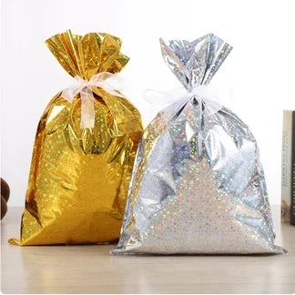 Christmas Drawstring Gift Bags – Pack of 15