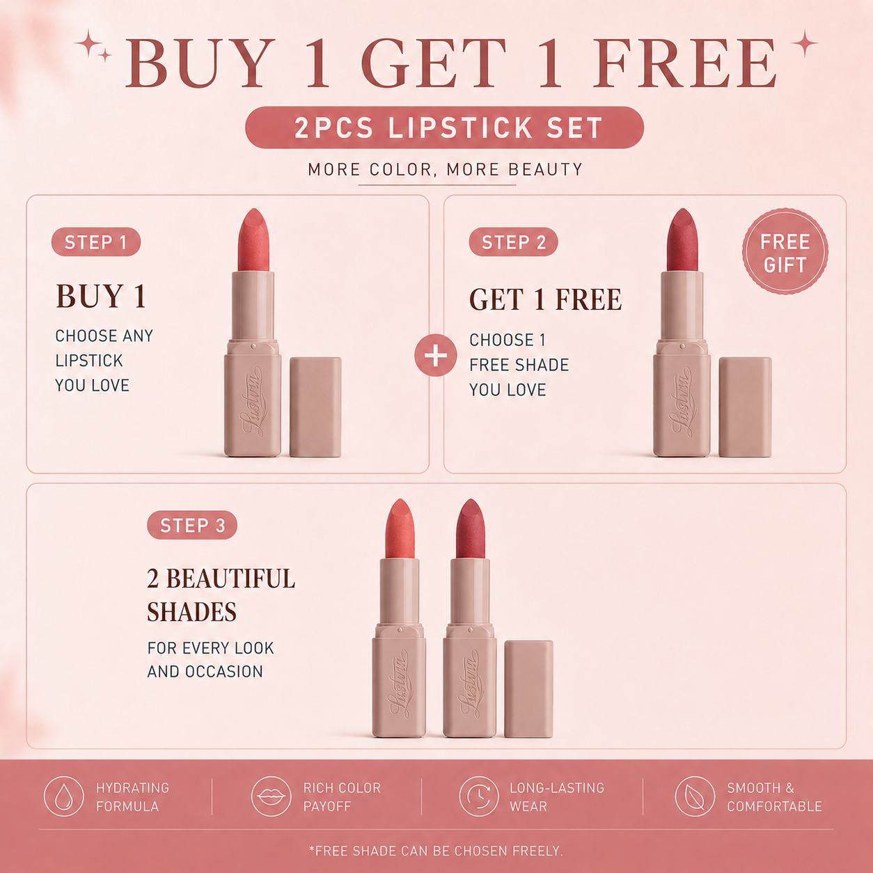 💋Lustvva™ Serum Lipstick  Skincare-Infused Color for Softer, Fuller-Looking Lips