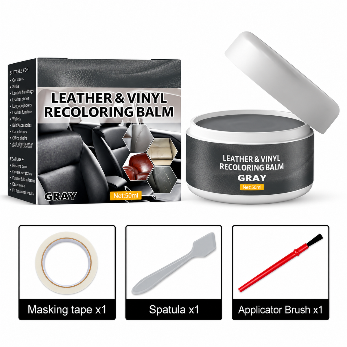 Leather Repair Paste – Fills scratches & scuffs, restores texture.👞