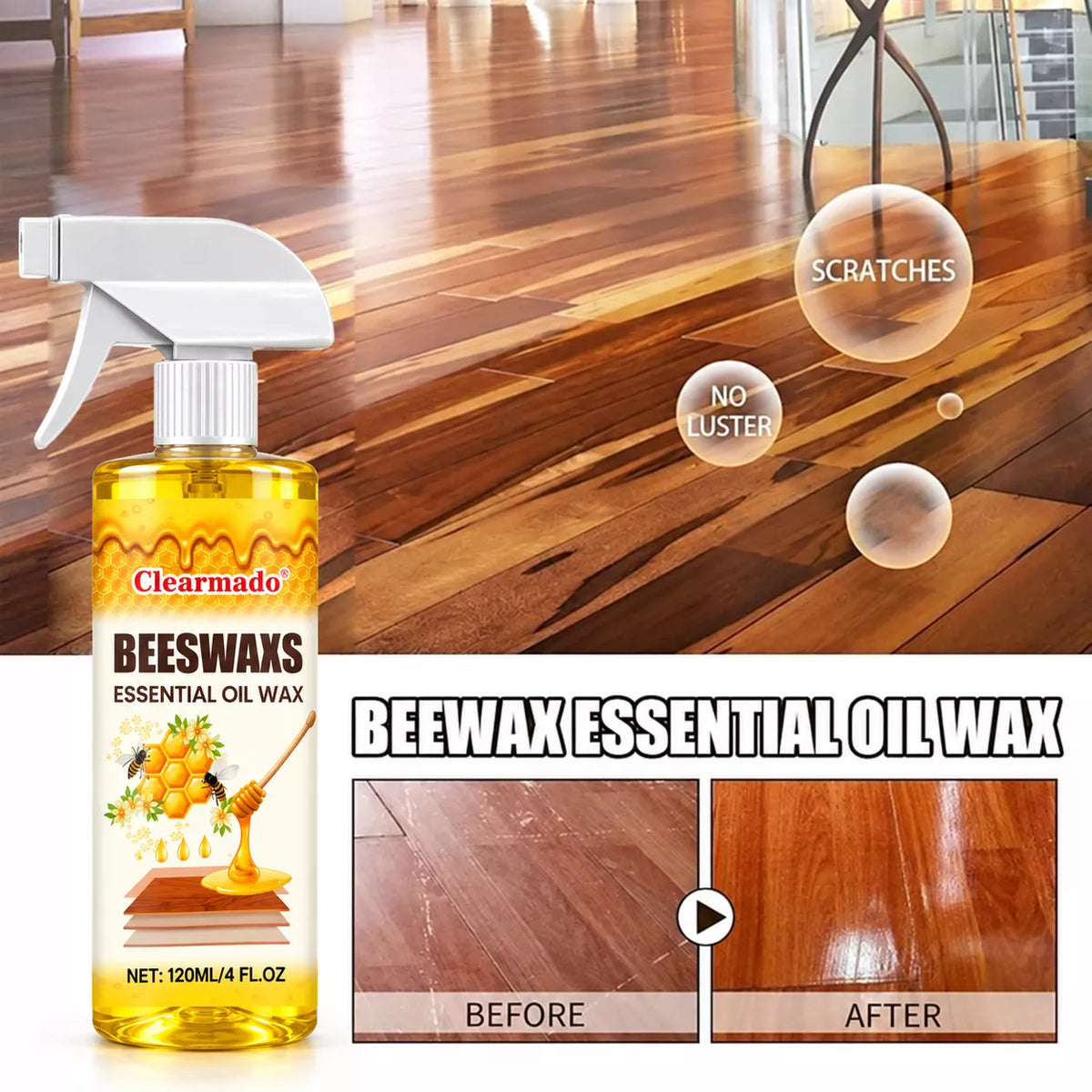 Polishing beeswax agent+ Free Towel and Sponge