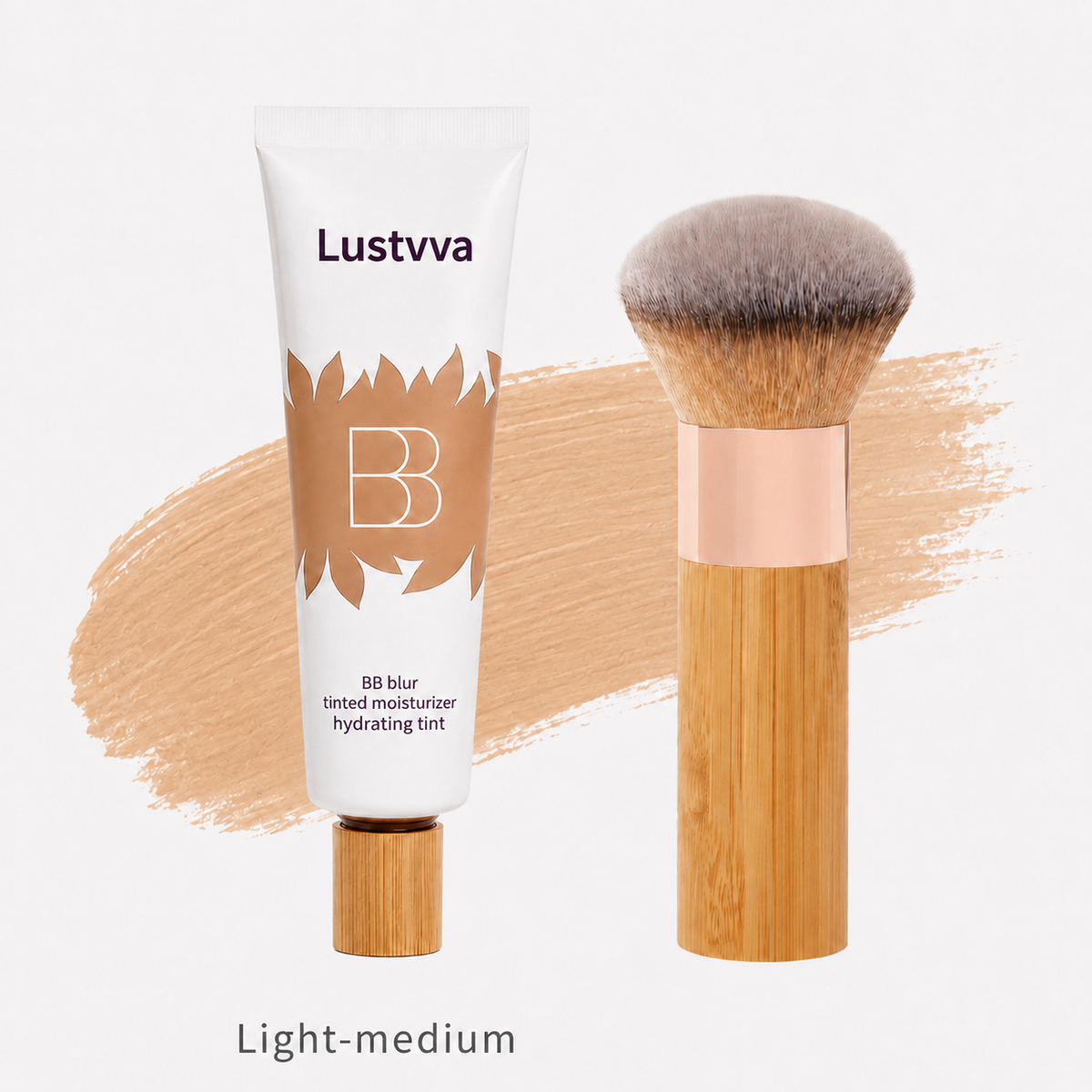 Lustvva™ BB Blur Tinted Moisturizer SPF 30 — Free Round Blending Brush Included