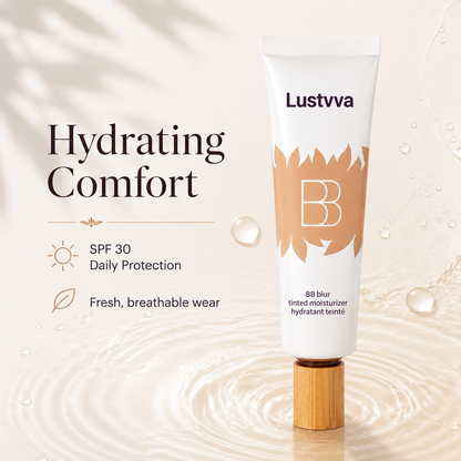 Lustvva™ BB Blur Tinted Moisturizer SPF 30 + Round Blending Brush